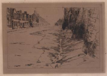 Ets van de Gentse kunstenaar Albert Baertsoen