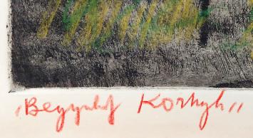 Opgehoogde litho, Begijnhof Kortrijk