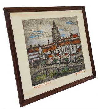 Opgehoogde litho, Begijnhof Kortrijk