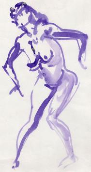 Kunstwerkje van Albert De Deken, een naakte vrouw