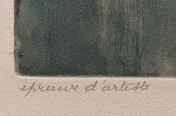 Religieuze ets van Geudens Albert