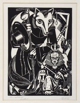 Grafisch kunstwerk uit 1941 van Belgische kunstenaar Antoon Herckenrath