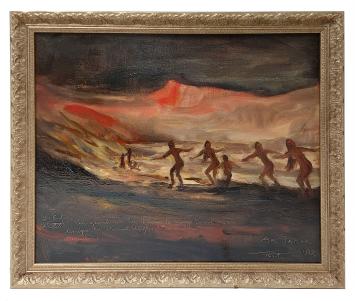 Schilderij van de Belgische kunstenaar Armand Jamar