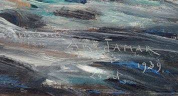 Le Purgatoire, Chtr V Je suis Bonconte… – Oil on canvas on board – Armand Jamar – 1939