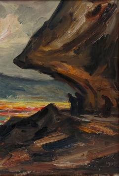 Le Purgatoire, Chtr VII Vous sentiez... – Oil on canvas on board – Armand Jamar – 1939