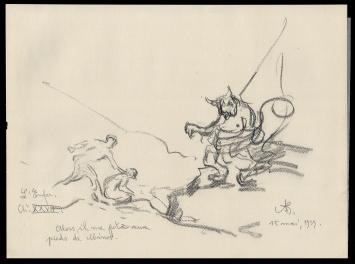 Potloodtekening van de Belgische kunstenaar Armand Jamar kopen