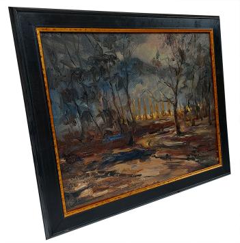 Le Purgatoire, Chtr XXIX Je vois sept... – Oil on canvas on board – Armand Jamar – 1939