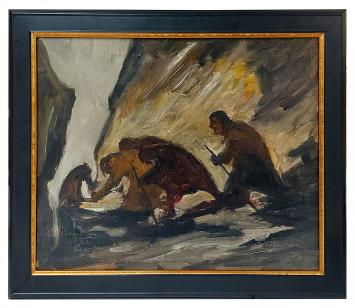 Olieverfschilderij van de Belgische schilder Armand Jamar