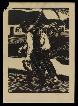Woodcut van Alphonse Mora