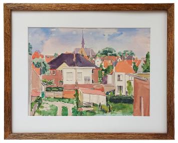 Aquarel van de Belgische kunstenaar Antoon Luyckx