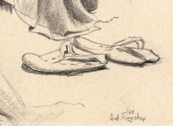 Grafisch werk van de Belgische kunstenaar Antoon Luyckx