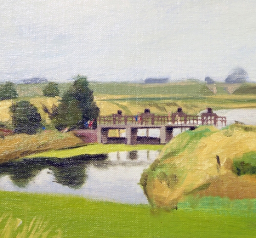Schilderijtje op canvas van Antoon Luyckx uit 1983