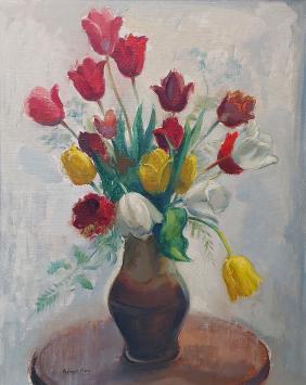 Schilderij door de Belgische kunstenaar Alphonse Mora
