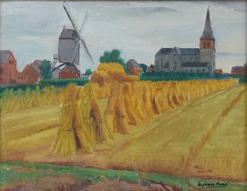 Impressionistisch schilderij door de Belgische kunstenaar Alphonse Mora