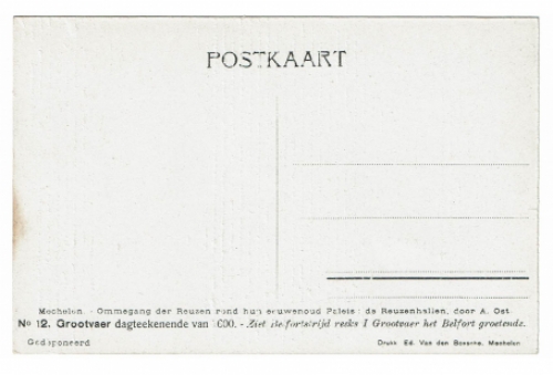 Postkaart van de Mechelse kunstenaar Alfred Ost