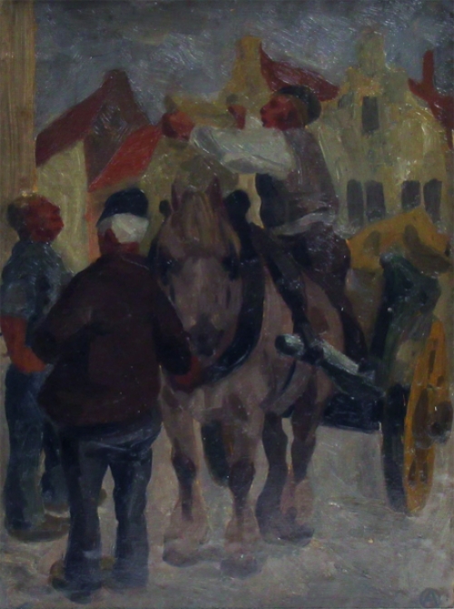 Mechels straattafereel door Alfred Ost