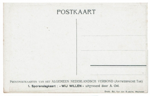 Postkaart van de Mechelse kunstenaar Alfred Ost