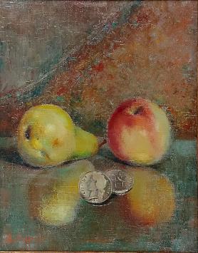 Olieverfschilderij uit 1973 van Alfons Polfliet