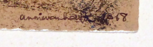 Werk op papier van Annie Vanhoutte