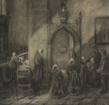 Religieus kunstwerk van de Belgische kunstschilder Adolphe Willems