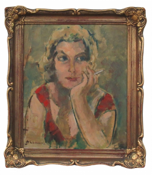 Schilderij van de Belgische schilder Achille Lammens