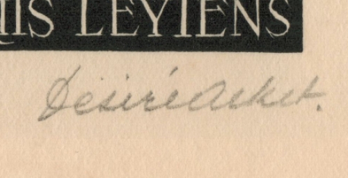 Ex Libris van de Belgische kunstenaar Désiré Acket