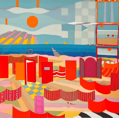 Adi Steurbaut  met een lithografie