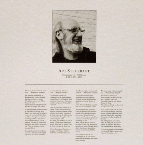 Adi Steurbaut  met een lithografie
