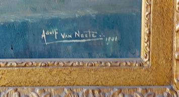 Stilleven met bloemen en perziken 1946