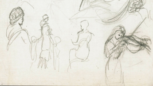 Schetsen op papier van Agnes Van De Veegaete kopen, Belgische kunstenaar