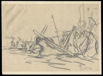 Kunstwerkje op papier uit 1939 van A. Jamar