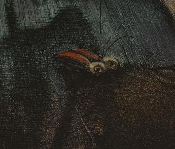 Surrealistische ets van Roger Van Akelyen