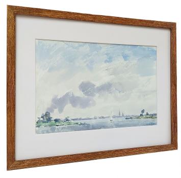 Aquarel Schelde 1966