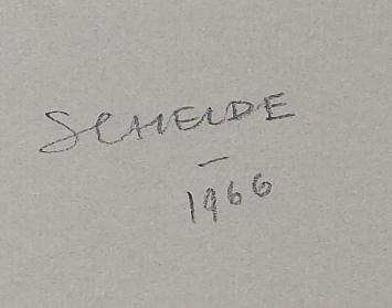 Aquarel Schelde 1966