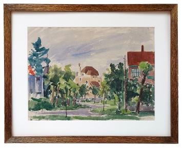 Aquarel van de Belgische kunstschilder Antoon Luyckx