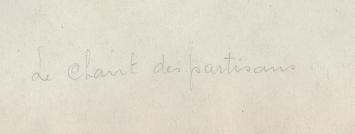 Le chant des partisans