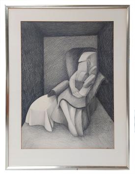 Tekening van de Belgische kunstenaar Albert Debois