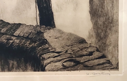 Kunstwerkje van de Belgische etser Albert Baertsoen