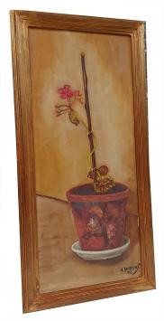 Bloempot met opgebonden bloem 1936