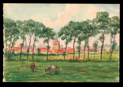 Waterverf op papier van Albert Caullet  kopen