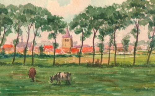 Lyrisch tafereel getekend door Albert Caullet