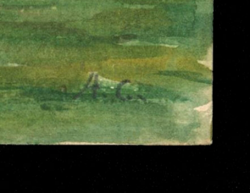 Waterverfschilderijtje van de Belgische schilder Albert Caullet kopen