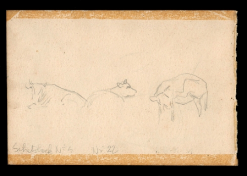 De Belgische kunstschilder Albert Caullet  met een waterverfschilderij