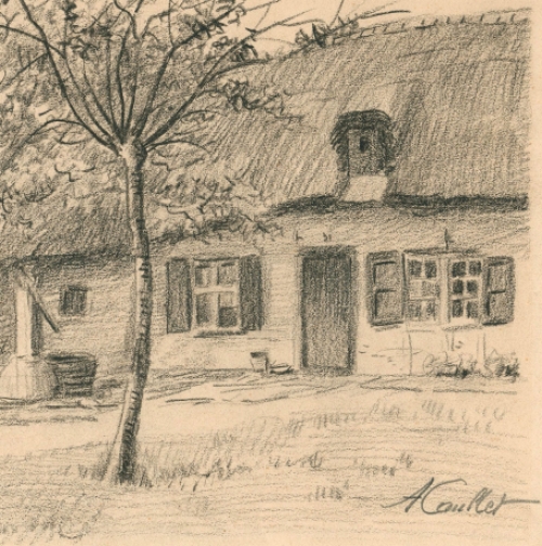 Tekening van de Belgische schilder Albert Caullet kopen