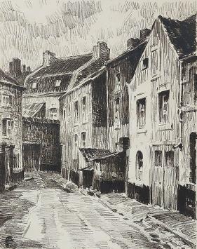 Albert Chavepeyer met een kunstwerk op papier