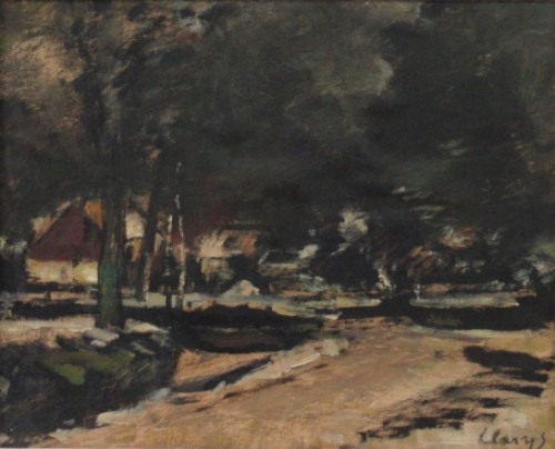 Winterlandschap van de Belgische schilder Albert Claeys