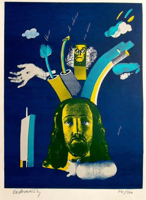 Belgische grafisch kunstwerk uit 1971 van Albert Daniëls