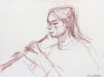 Kunstwerkje op papier van Albert De Deken