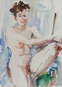 Kunstwerkje van Albert De Deken, een naakte dame
