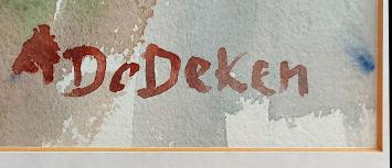 Grote aquarel, Zittend naakte dame